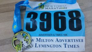 Medal and race number
