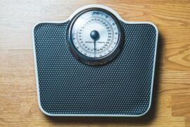 Set of weighing scales to help people lose weight and stay in shape