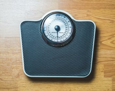 Set of weighing scales to help people lose weight and stay in shape